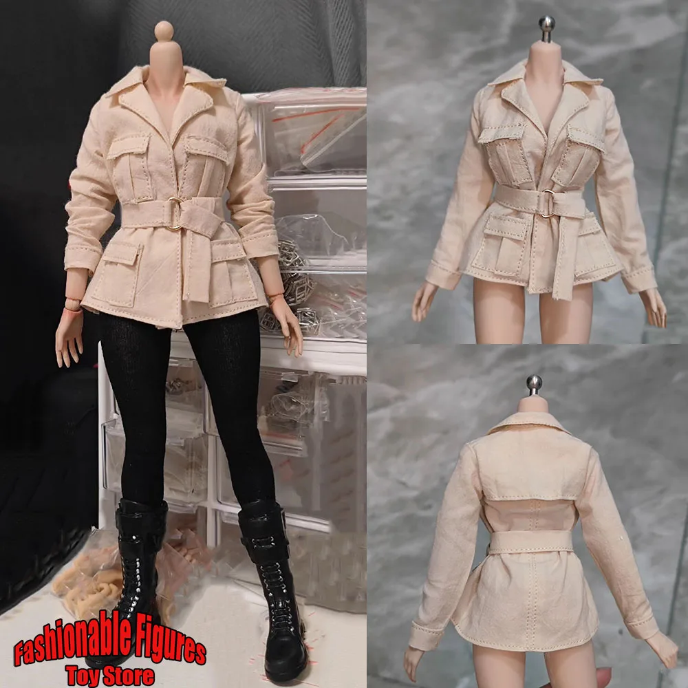 1/6 Women Soldier Jacket Classic Lapel Trench Coat Short Windbreak With Belt Tops For 12'' Action Figure Body Model Toys
1/6 Women Soldier Jacket Classic Lapel Trench Coat Short Windbreak With Belt Tops For 12'' Action Figure Body Model Toys