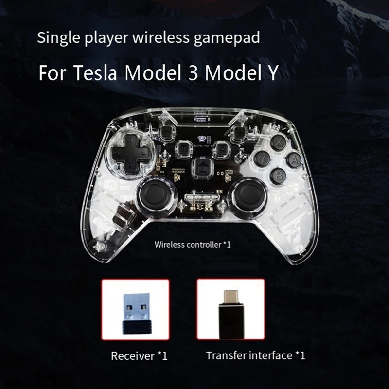 

Для контроллера экрана Tesla, автомобильный ПК, видео геймпад, джойстик с двойной вибрацией для Tesla Model 3 Y X S, игровой джойстик