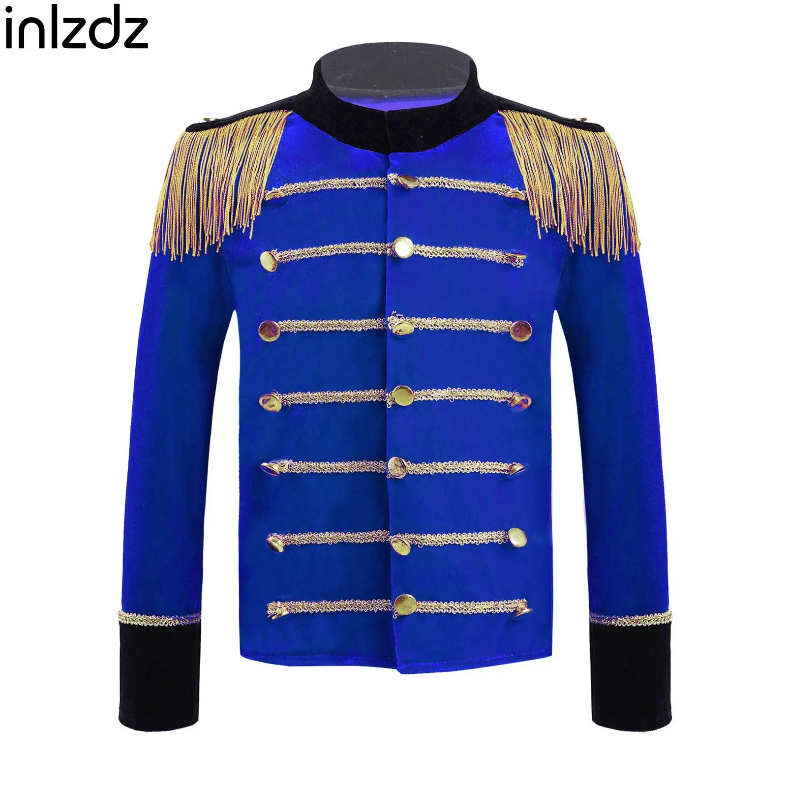 Kids Boys Drum Trumpet Team Honor Guard Uniform Velvet Long Sleeves Tassels Tops Circus Ringmaster Jacket Halloween Costumes
Kids Boys Drum Trumpet Team Honor Guard Uniform Velvet Long Sleeves Tassels Tops Circus Ringmaster Jacket Halloween Costumes