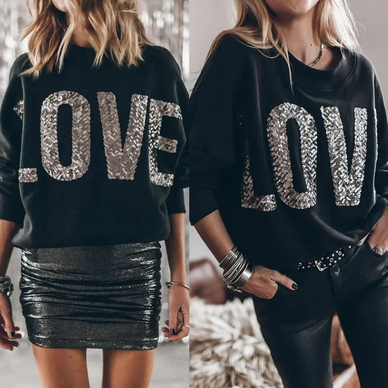 New Arrivals Exquisite Design Autumn Winter Fashionable Batwing Sleeve Sequined Sweater Casual Loose Long-Sleeved Top
New Arrivals Exquisite Design Autumn Winter Fashionable Batwing Sleeve Sequined Sweater Casual Loose Long-Sleeved Top