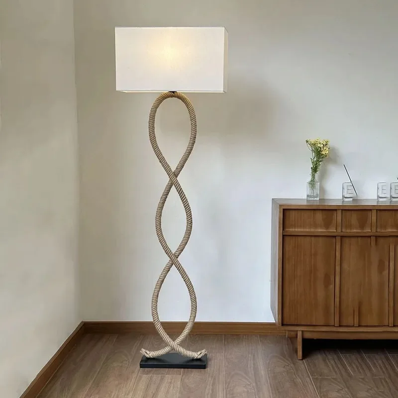 Nordic Retro Wabi Sabi Hemp Rope Fabric Shade Led Floor Lamp Living Room Home Decor Bedroom Sofa Corner Bedside Standing Light
Nordic Retro Wabi Sabi Hemp Rope Fabric Shade Led Floor Lamp Living Room Home Decor Bedroom Sofa Corner Bedside Standing Light