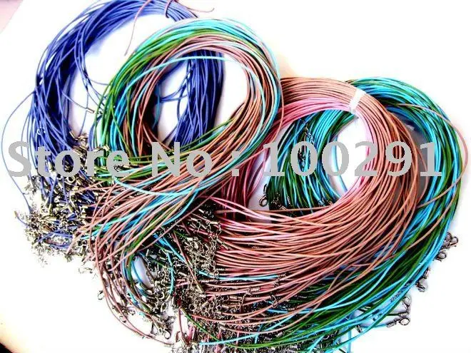 100pcs 1mm extender chain=total 50cm mixed colours Color Smooth Round Genuine Leather Cord Fashion Necklace
100pcs 1mm extender chain=total 50cm mixed colours Color Smooth Round Genuine Leather Cord Fashion Necklace