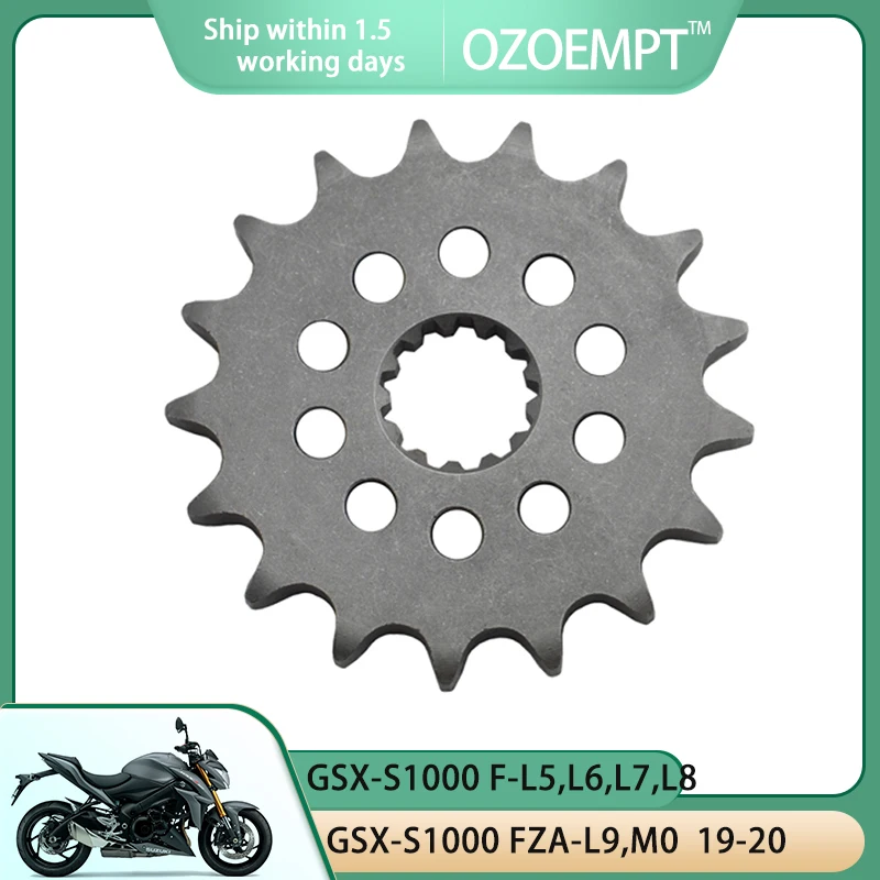 

OZOEMPT 525-17T Motorcycle Front Sprocket Apply to GSX-S1000 F-L5,L6,L7,L8 FA-L9 M0-M2 FZA-L9,M0 TRQ-M2 GT Z S Katana