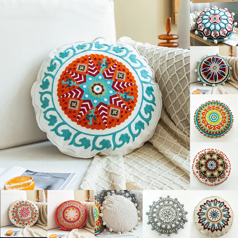 1pc Pillow Case Morocco Ethnic Style Hand-Embroidery Round Pillow Case Living Room Sofa Decorate Home Textile Accessories
1pc Pillow Case Morocco Ethnic Style Hand-Embroidery Round Pillow Case Living Room Sofa Decorate Home Textile Accessories
