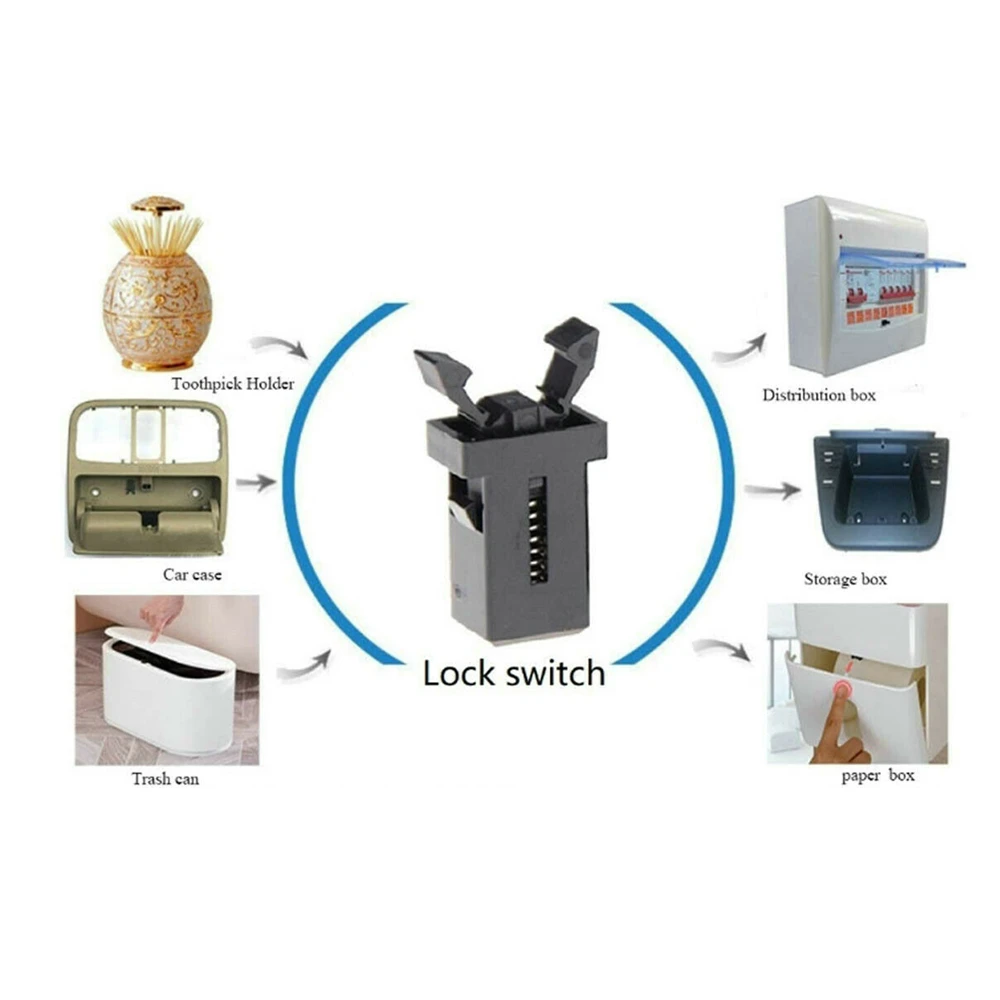 2pcs Trash Can ABS Lock Self-Locking Switch Replacement Catch Compatible Touch Lid Bin Latch Repair Clip Black
2pcs Trash Can ABS Lock Self-Locking Switch Replacement Catch Compatible Touch Lid Bin Latch Repair Clip Black