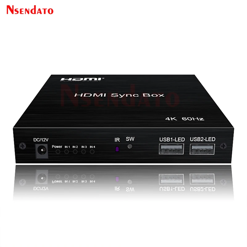

HDMI Sync Box 4x1 4K 60Hz hdmi 4 In 1 Out TV Led backlight HDMI Switch 4x1 HDMI Audio Sync Box Switcher Splitter Support HDCP2.2