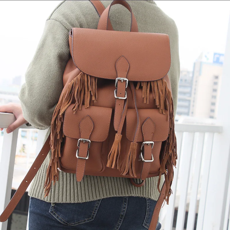 MESOUL Fashion Tassel Backpacks For Women 2023 New Genuine Leather Travel Shoulder Bag Girl Schoolbag Female Drawstring Rucksack
MESOUL Fashion Tassel Backpacks For Women 2023 New Genuine Leather Travel Shoulder Bag Girl Schoolbag Female Drawstring Rucksack