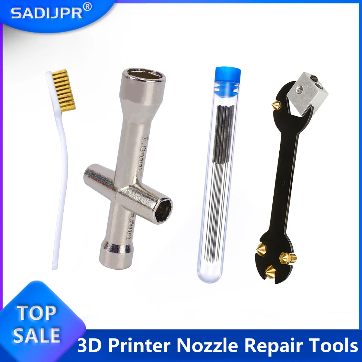 Гаечный ключ 13 в 1, мини-Торцевая головка, щетка для насадки, чистящие иглы для 3D принтера Ender 3 E3D/MK8, запчасти, инструменты для ремонта, 13 шт.
Гаечный ключ 13 в 1, мини-Торцевая головка, щетка для насадки, чистящие иглы для 3D принтера Ender 3 E3D/MK8, запчасти, инструменты для ремонта, 13 шт.