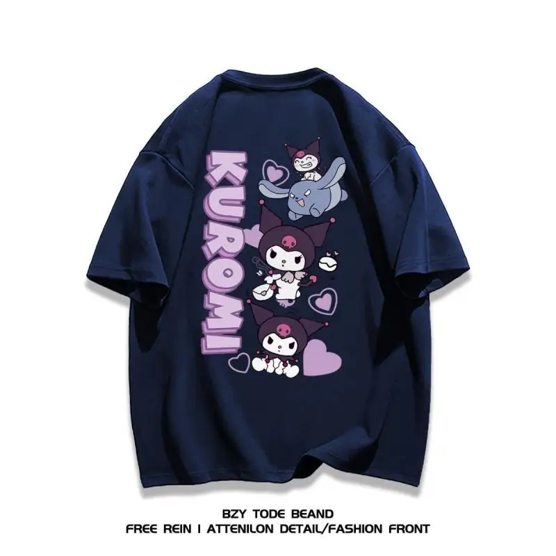 Kawaii Sanrio Kuromi мультфильм милый чистый хлопок Печатный короткий рукав Футболка Свободный Повседневный стильный топ игрушки для девочек
Kawaii Sanrio Kuromi мультфильм милый чистый хлопок Печатный короткий рукав Футболка Свободный Повседневный стильный топ игрушки для девочек