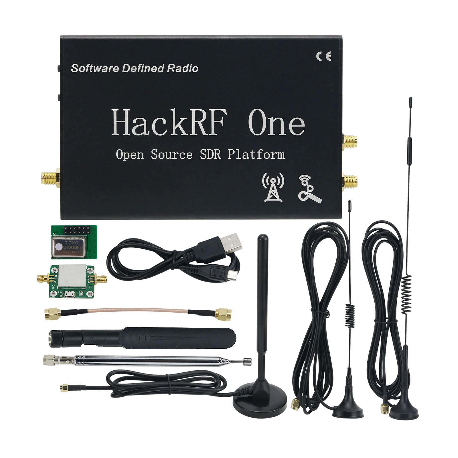 Assembled Black Shell 1MHz-6GHz HackRF One Software Defined Radio SDR Radio Receiver with LNA Antennas
Assembled Black Shell 1MHz-6GHz HackRF One Software Defined Radio SDR Radio Receiver with LNA Antennas