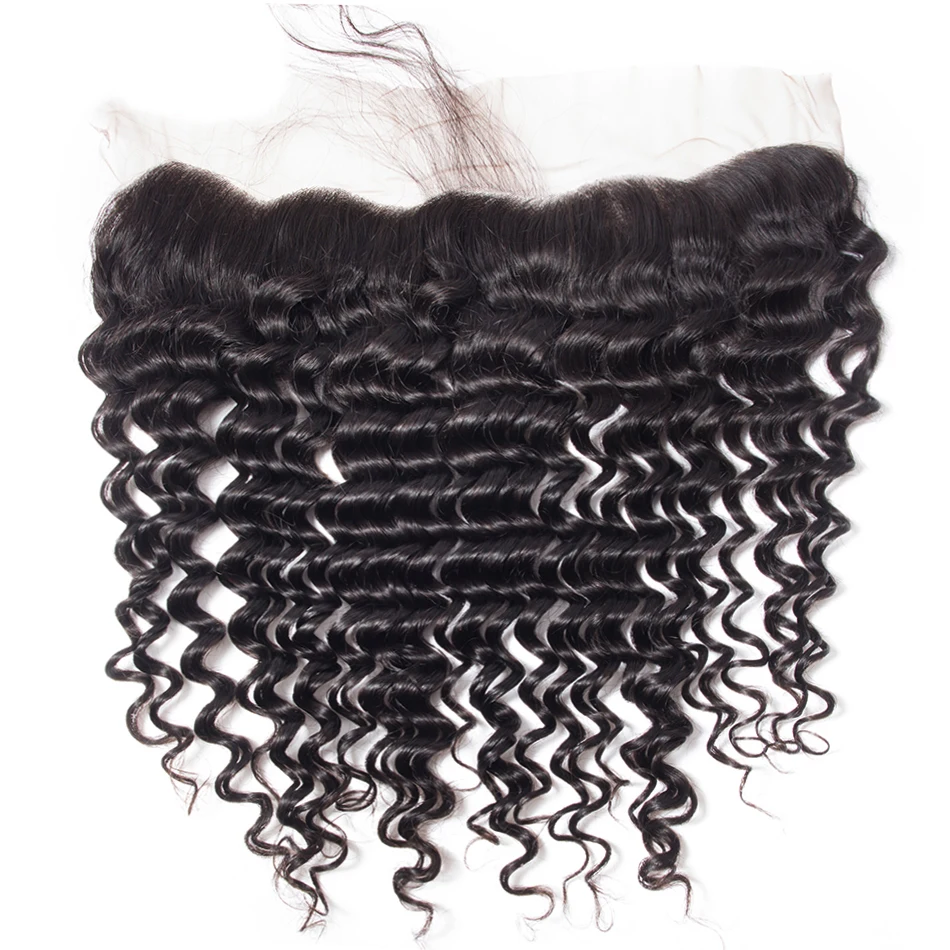 Deep Wave Curl Transparent Lace Frontal 13x4 Ear to Ear Free Part Remy Brazilian Human Hair Lace Frontal Natural Black For Women
Deep Wave Curl Transparent Lace Frontal 13x4 Ear to Ear Free Part Remy Brazilian Human Hair Lace Frontal Natural Black For Women