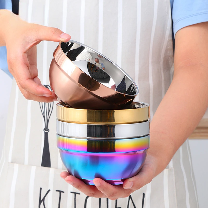 Stainless Steel Rice Bowl Single layer anti-scalding Tableware for Hot Pot Porridge Dumpling Sauce Flatware Soup Noodles Bowls
Stainless Steel Rice Bowl Single layer anti-scalding Tableware for Hot Pot Porridge Dumpling Sauce Flatware Soup Noodles Bowls