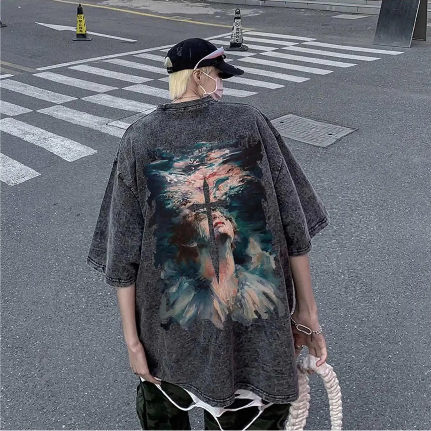 New retro washed short-sleeved T-shirt for men and summer American heavyweight large size half-sleeved trendy brand loos T-shirt
New retro washed short-sleeved T-shirt for men and summer American heavyweight large size half-sleeved trendy brand loos T-shirt