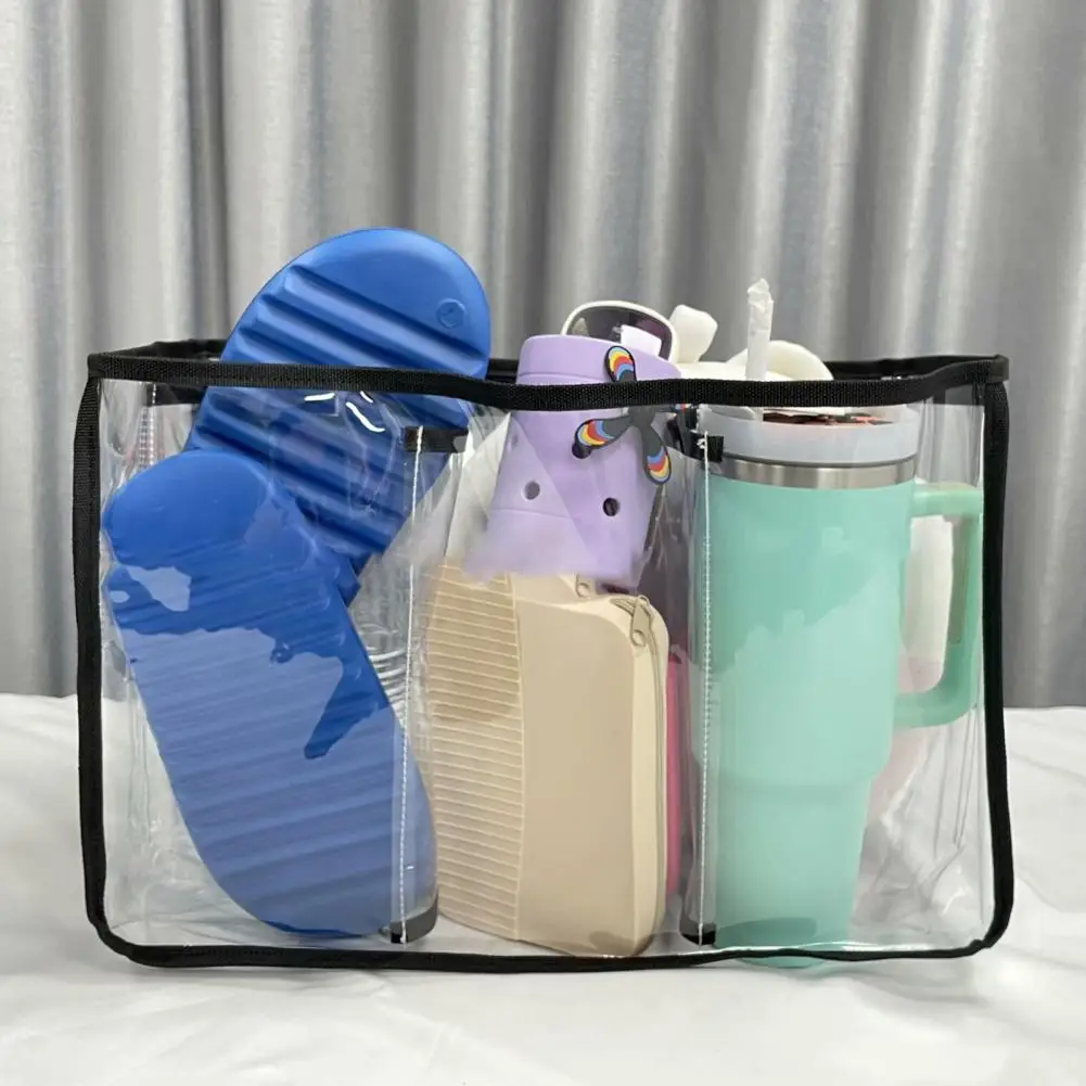 PVC Clear Beach Bag With Protruded Hooks Waterproof Zipper Closure Dry And Wet Separation Lining For Bogg Bag Beach Accessories
PVC Clear Beach Bag With Protruded Hooks Waterproof Zipper Closure Dry And Wet Separation Lining For Bogg Bag Beach Accessories