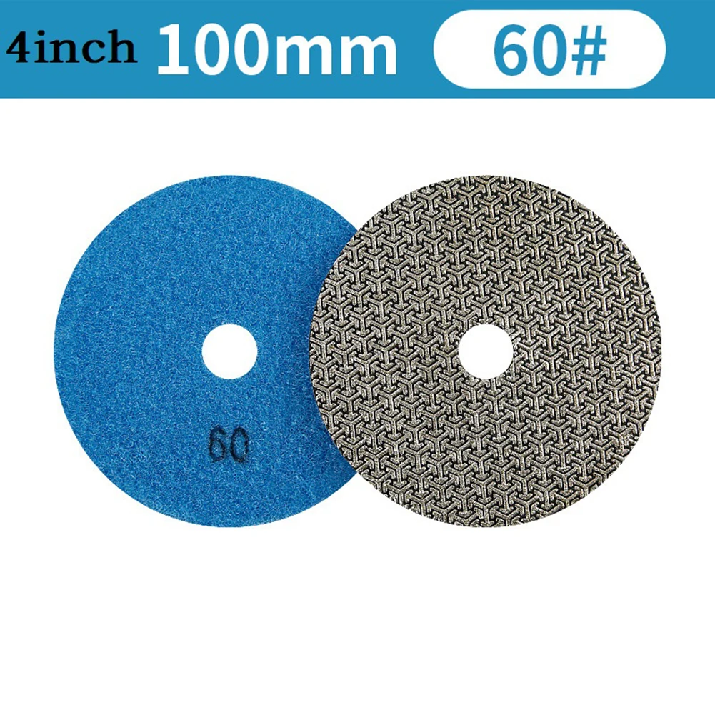 

4Inch 100mm Electroplated Diamond Dry Polishing Pad For Granite Marble Sanding Disc Tool Accessories Flexible Grinding Disc