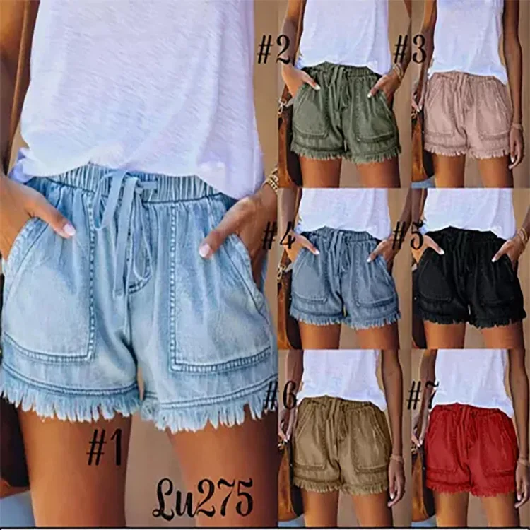 Drawstring Capris Denim Shorts 2023 Women Vintage Shorts Short Pants High Waist Pocket Slim Work Summer Blue Streetwear Elastic
Drawstring Capris Denim Shorts 2023 Women Vintage Shorts Short Pants High Waist Pocket Slim Work Summer Blue Streetwear Elastic