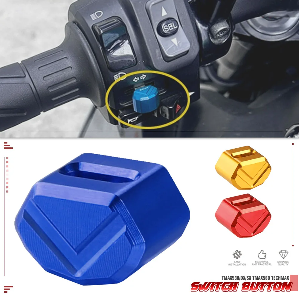 

For Yamaha T-Max TMAX 560 530 500 Mototcycle CNC Switch Button Turn Signal Switch Key Cap Parts TMax530 SX DX TECH T MAX TMAX560