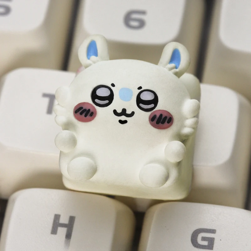 

Original Anime Cute Key Cap Resin with Layered Drip Gel Design Backlit Keycaps with Hand Polished Finish for Mechanical Keyboard