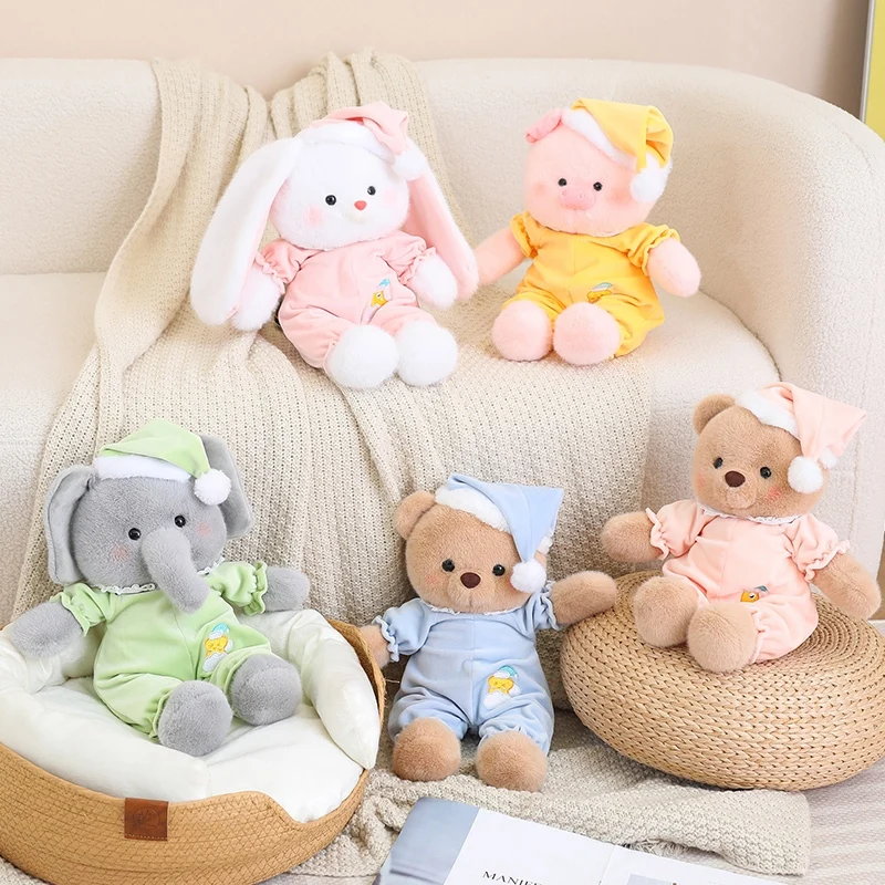 40cm Lovely Bunny Bear Pig Elephant With Pajamas Plushies Doll Fluffly Stuffed Animals Soft Baby Appease Pillow Cuddly Toy Gift
40cm Lovely Bunny Bear Pig Elephant With Pajamas Plushies Doll Fluffly Stuffed Animals Soft Baby Appease Pillow Cuddly Toy Gift