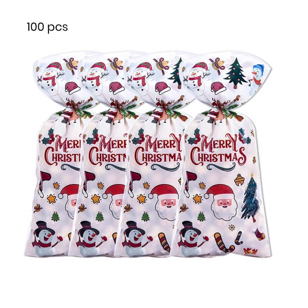 

Santa Claus Party Favors Festive Christmas Candy Bags Durable Xmas Cookie Packing Bags for Party Favors Gifts