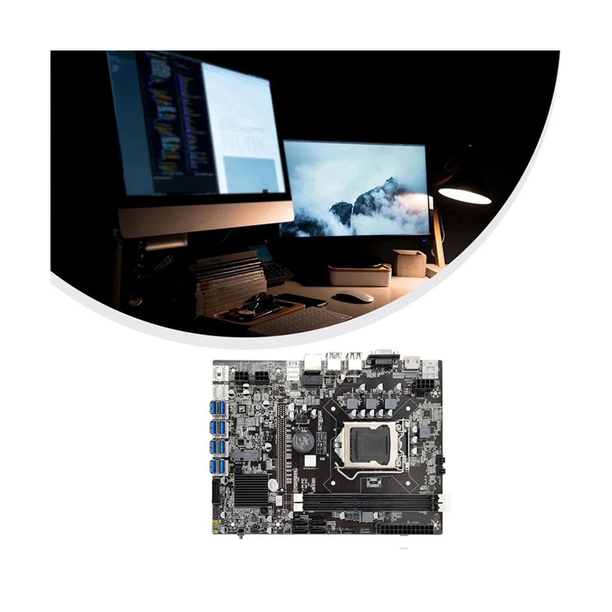Материнская плата для майнинга B75 8GPU + ЦП + кабель SATA + кабель переключателя LGA1155 8USB поддержка 2XDDR3 MSATA B75 USB материнская плата для майнинга
Материнская плата для майнинга B75 8GPU + ЦП + кабель SATA + кабель переключателя LGA1155 8USB поддержка 2XDDR3 MSATA B75 USB материнская плата для майнинга