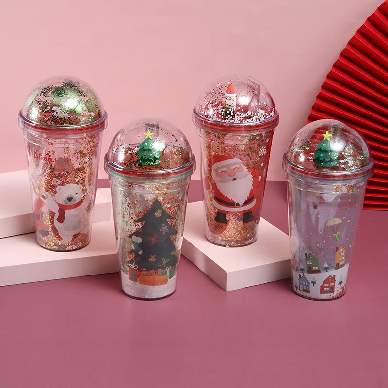 500ml Micro Landscape Plastic Creative Sparkling Powder Summer Ice Cup with Lid Christmas Straw Coffee Cup Christmas Gift Cup
500ml Micro Landscape Plastic Creative Sparkling Powder Summer Ice Cup with Lid Christmas Straw Coffee Cup Christmas Gift Cup