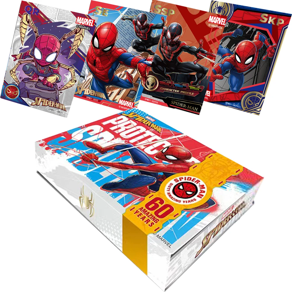 

Genuine Marvel Series Cards Spider-Man 60th Anniversary Collection Limited Character Card Anime Peripheral Toys Children's Gifts