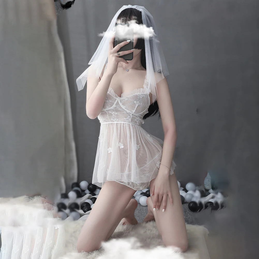 Sexy Women Nightwear See-through Lace Underwear Provocative Seduction Nightdress Solid Lightweight Sleepwear Erotic Wear
Sexy Women Nightwear See-through Lace Underwear Provocative Seduction Nightdress Solid Lightweight Sleepwear Erotic Wear