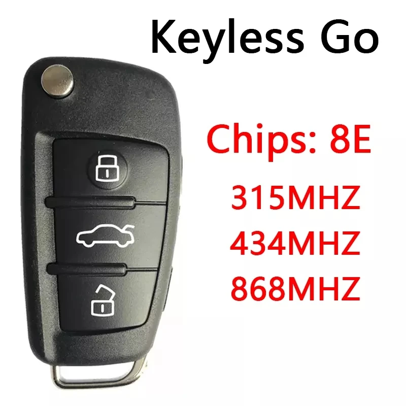 

CN008090 Genuine 3 Button Flip Smart Key For A-udi Q7 A6 S6 2006+ Remote 8E Chip 315/434/868NHZ 4F0 837 220 AK Keyless Go