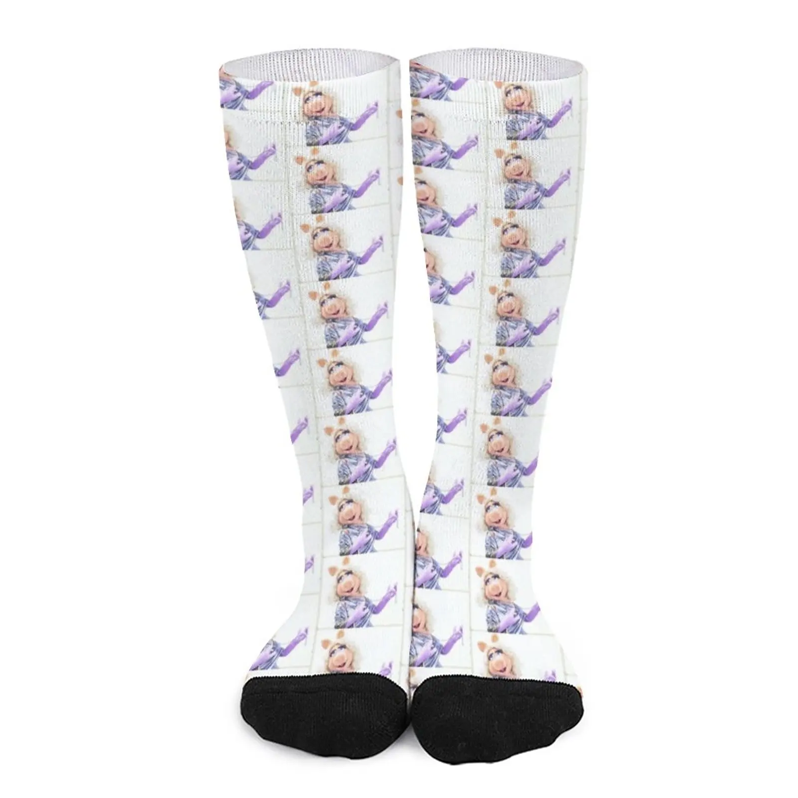

Miss Piggy wearing foil Socks Compression stockings sports stockings man