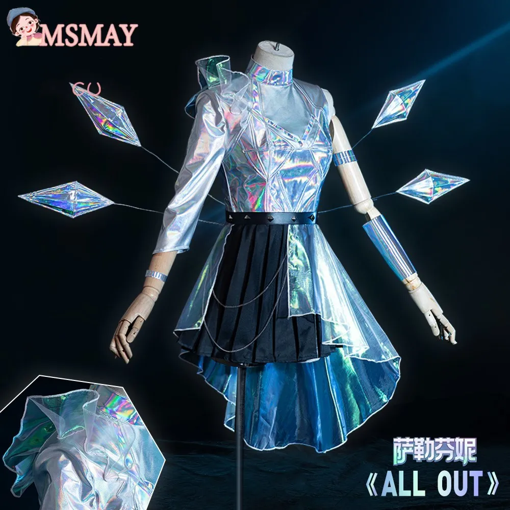MsMay Game LOL Cosplay KDA Seraphine Costume KDA All Out More 2020 Cosplay Costume Dresses Skirt Outfits with Earring Set
MsMay Game LOL Cosplay KDA Seraphine Costume KDA All Out More 2020 Cosplay Costume Dresses Skirt Outfits with Earring Set