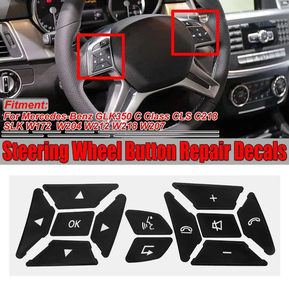 Наклейки на кнопки рулевого колеса для Mercedes Benz GLK350 C Class CLS C218 SLK W172 W204 W212 W218 W207
Наклейки на кнопки рулевого колеса для Mercedes Benz GLK350 C Class CLS C218 SLK W172 W204 W212 W218 W207