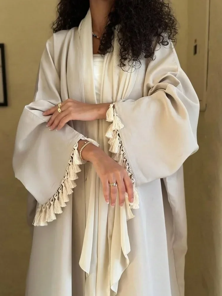 عباية فضفاضة بأكمام كاملة للنساء المسلمات عبايات قفطان سادة غير رسمية فساتين ماكسي إسلامية جلباب ملابس عرقية في الشرق الأوسط عباية فضفاضة بأكمام كاملة للنساء المسلمات عبايات قفطان سادة غير رسمية فساتين ماكسي إسلامية جلباب ملابس عرقية في الشرق الأوسط