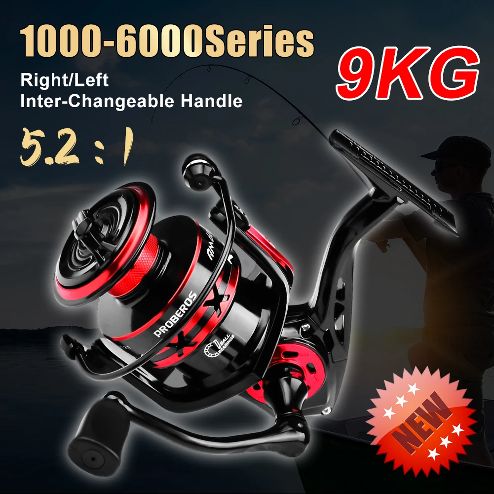 Spinning Reel 1000-6000Series Metal Spool Fishing Reel 9KG Max Drag 5.2:1 Spinning Wheel Carp Saltwater Fishing Reel Accessories
Spinning Reel 1000-6000Series Metal Spool Fishing Reel 9KG Max Drag 5.2:1 Spinning Wheel Carp Saltwater Fishing Reel Accessories