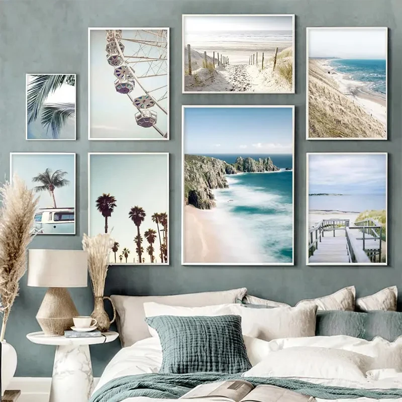 Nordic Canvas Painting for Bedroom Decor, Ocean Poster, Beach Sea Cliff, Palm Tree Plank Road, Wall Art, Landscape Ferris Wheel
Nordic Canvas Painting for Bedroom Decor, Ocean Poster, Beach Sea Cliff, Palm Tree Plank Road, Wall Art, Landscape Ferris Wheel