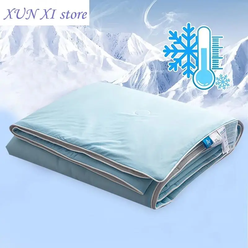 

New Cooling Blanket for Bed Silky Air Condition Comforter Lightweight Cooled Summer Quilt with Double Side Cold Cooling Fabric