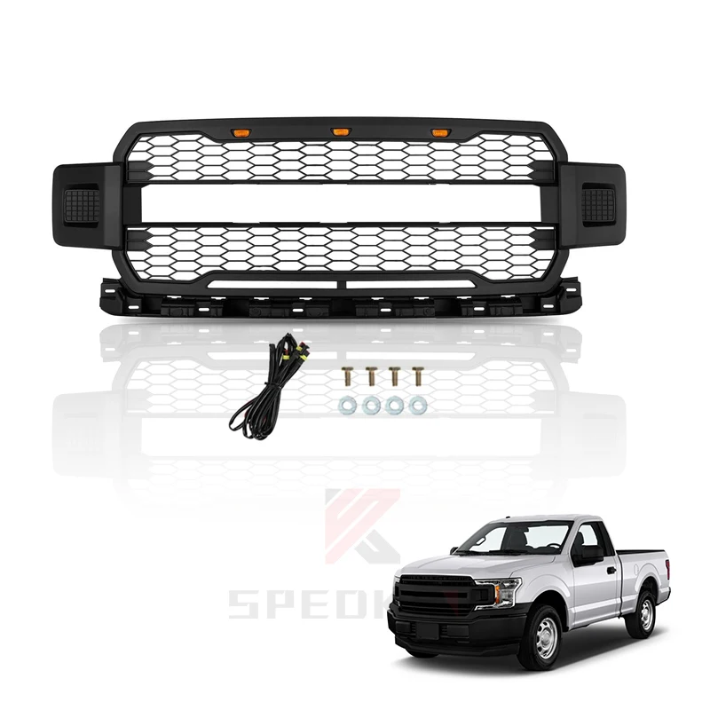 2018-2020 Factory Direct Sales Gloss Black 4*4 car Accessories Front grille with LED light for FORD F150
2018-2020 Factory Direct Sales Gloss Black 4*4 car Accessories Front grille with LED light for FORD F150
