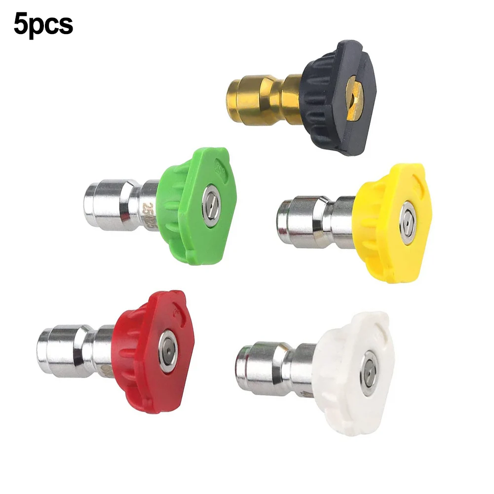 5PCS 1/4" Inch Pressure Washer Spray Tips Nozzles Quick Connect Set 0 15 25 40 Degree Watering Soap Nozzle Tip Garden Cleaning
5PCS 1/4" Inch Pressure Washer Spray Tips Nozzles Quick Connect Set 0 15 25 40 Degree Watering Soap Nozzle Tip Garden Cleaning