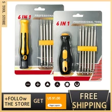 7PCS 6-in-one Y U type plum blossom triangle shaped bit multi-function household disassemble screwdriver screwdriver set
7PCS 6-in-one Y U type plum blossom triangle shaped bit multi-function household disassemble screwdriver screwdriver set