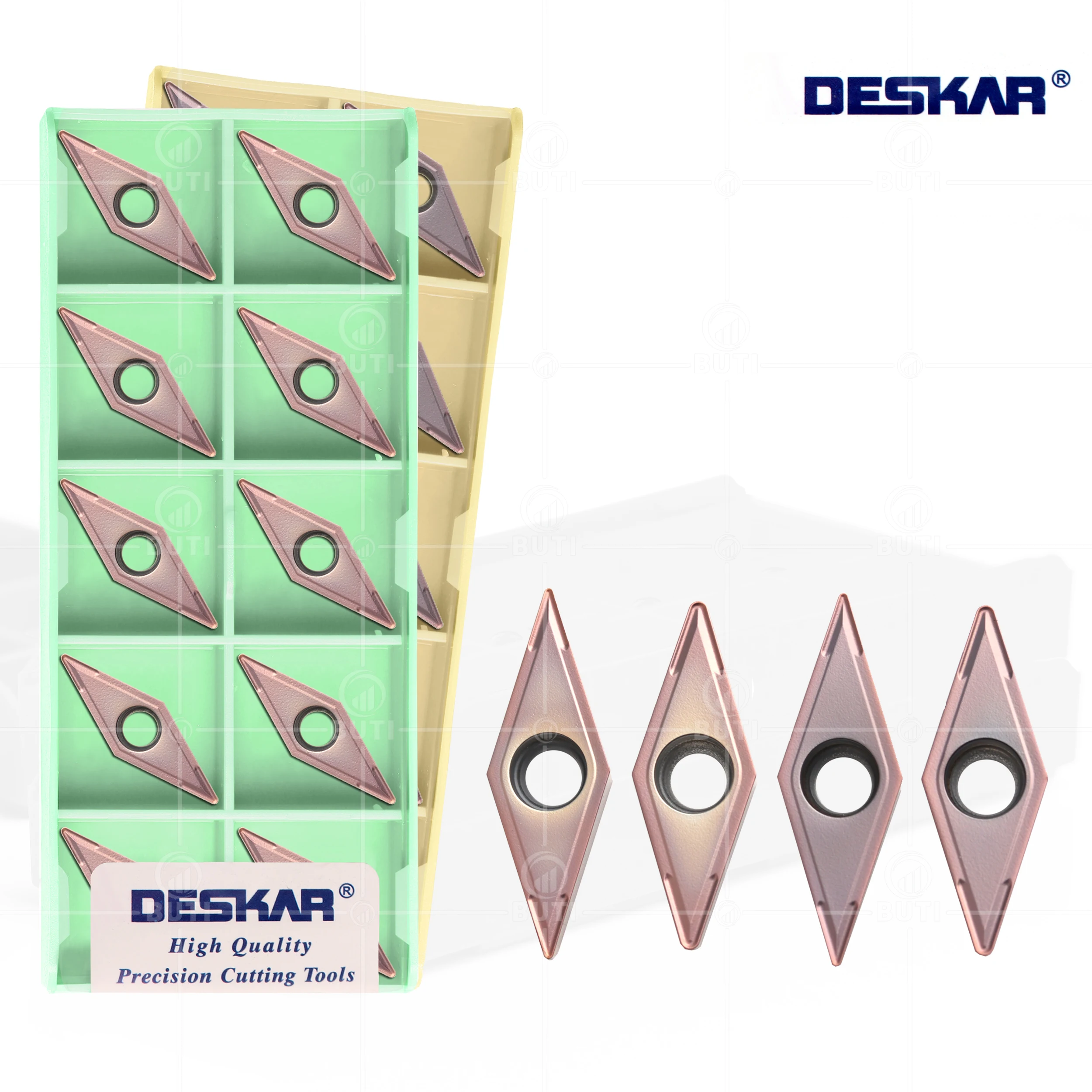 DESKAR 100% Original VCMT160404 VCMT160408 LF6018 VCMT160404 VCMT160408 LF6118 Lathe Cutter Turning Inserts For Stainless Steel
DESKAR 100% Original VCMT160404 VCMT160408 LF6018 VCMT160404 VCMT160408 LF6118 Lathe Cutter Turning Inserts For Stainless Steel