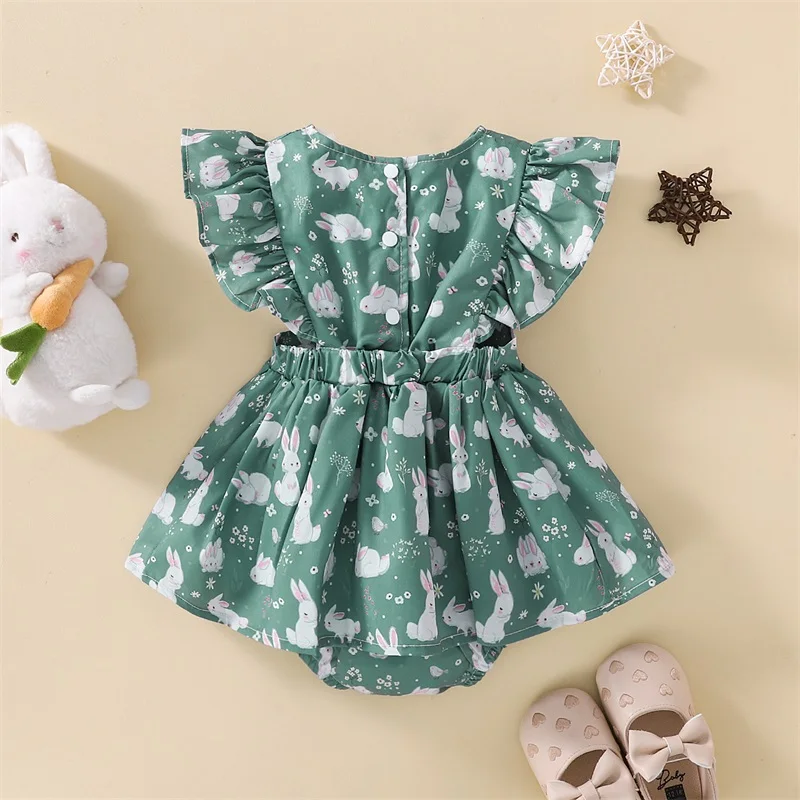 Summer Easter Infant Baby Girls Bodysuit Rabbit Floral Print Flying Sleeve Snap Crotch Style Jumpsuit Clothes
Summer Easter Infant Baby Girls Bodysuit Rabbit Floral Print Flying Sleeve Snap Crotch Style Jumpsuit Clothes