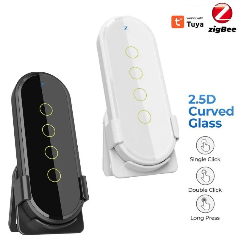 TUYA ZigBee Smart Scene Remote 4 Gang Touch 2.5D Wireless Tempered Glass Smart Scene Switch Touch Smart Life APP Remote Control
TUYA ZigBee Smart Scene Remote 4 Gang Touch 2.5D Wireless Tempered Glass Smart Scene Switch Touch Smart Life APP Remote Control
