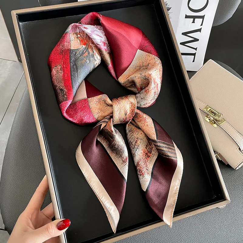 Luxury Brand 100% Real Silk Square Scarf Women Shawl Ladies Neck Tie Wrap Hair Ribbon Neckerchief Wrist Design Headband Bandana 2 Mallzona S0bf10d3e19354278964062e95ffca7ebV Luxury Brand 100% Real Silk Square Scarf Women Shawl Ladies Neck Tie Wrap Hair Ribbon Neckerchief Wrist Design Headband Bandana Mallzona