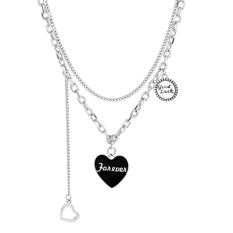 323L ZFSILVER Fashion Silver 925 Retro Black Heart Pendant Forever Good Luck Necklace Women Charms Jewelry Accessories Match-all
323L ZFSILVER Fashion Silver 925 Retro Black Heart Pendant Forever Good Luck Necklace Women Charms Jewelry Accessories Match-all