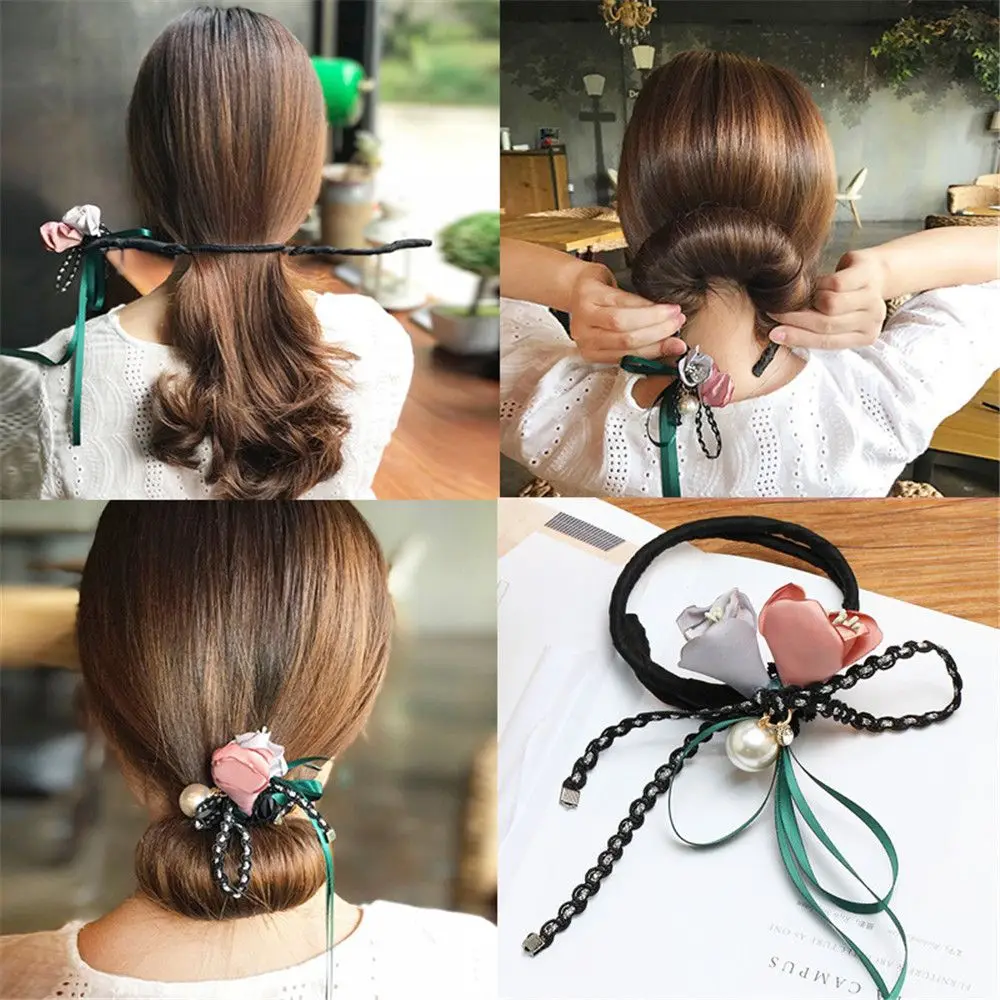 Women Hair Donut Bun Maker Pearls Ribbon Hair Style Making Tools DIY Hair Twister Hair Bun Maker Girls Hair Accessories
Women Hair Donut Bun Maker Pearls Ribbon Hair Style Making Tools DIY Hair Twister Hair Bun Maker Girls Hair Accessories