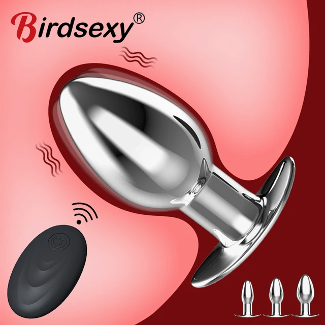 Vibromasseurs anaux en acier inoxydable pour hommes, masseur de jaune de prostate, godemichet anal, jouet sexuel anal télécommandé, gode éducatif, 7.0 1