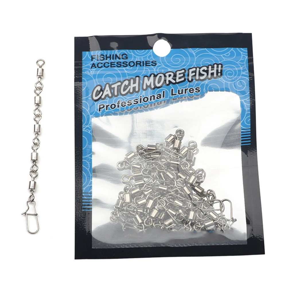 

Durable Chain Accessories 10pcs 18 Kg 8.2cm Anti Bite Chain Connector Durable Fishing Fishing Group Five Links