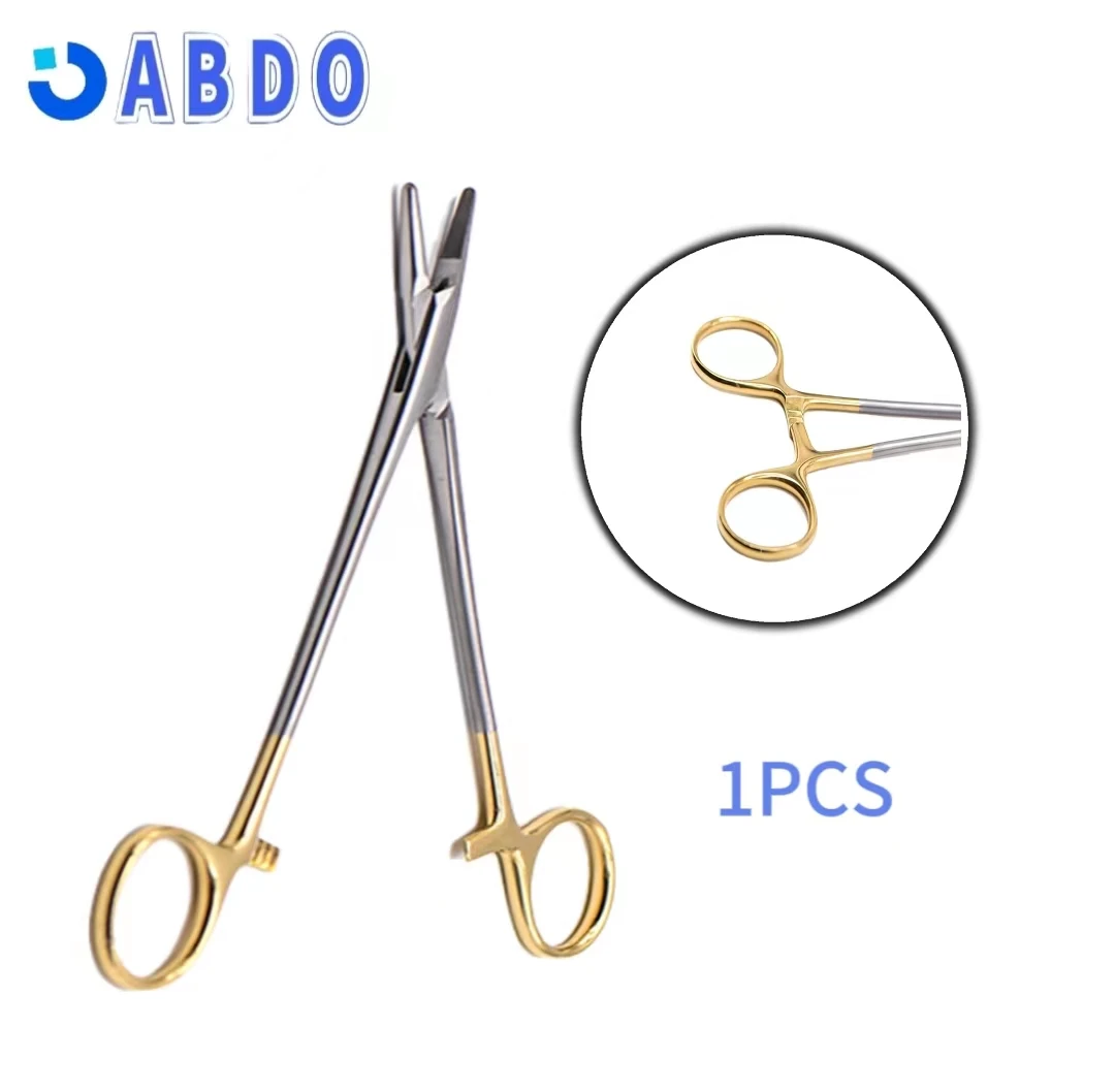 

Dental Needle Holder Pliers with TC Head 12.5cm Length German Reusable Stainless Steel Orthodontic Forceps Instrument Surgical