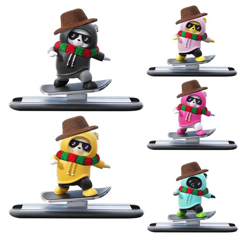 Car Skateboard Bear Decoration Aluminum Alloy Automotive Dashboard Ornament Cute Anime Center Console Decor For Car Accessories
Car Skateboard Bear Decoration Aluminum Alloy Automotive Dashboard Ornament Cute Anime Center Console Decor For Car Accessories