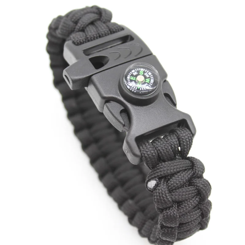 

Multi-function Emergency Survival Whistle Buckle with Compass for Outdoor Camp Paracord Bracelet Backpack Strap Bag Accessories